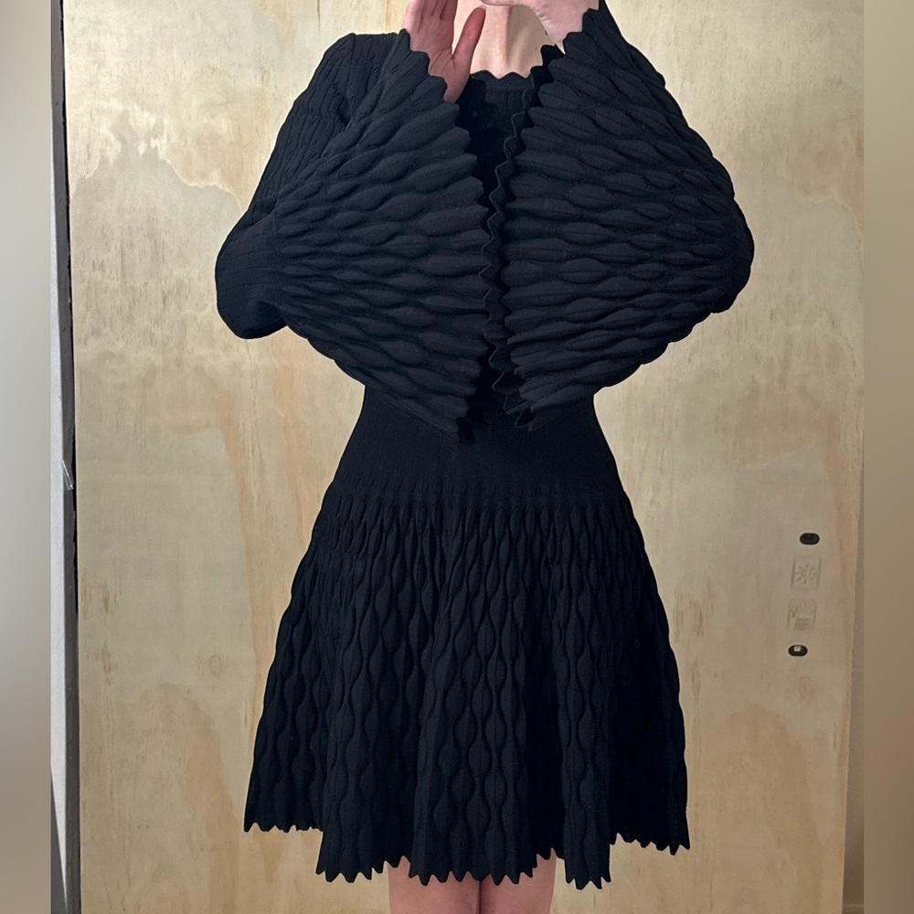 ALAIA Crinoline-design knitted minidress, size FR 42